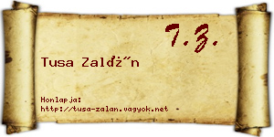 Tusa Zalán névjegykártya