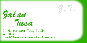 zalan tusa business card